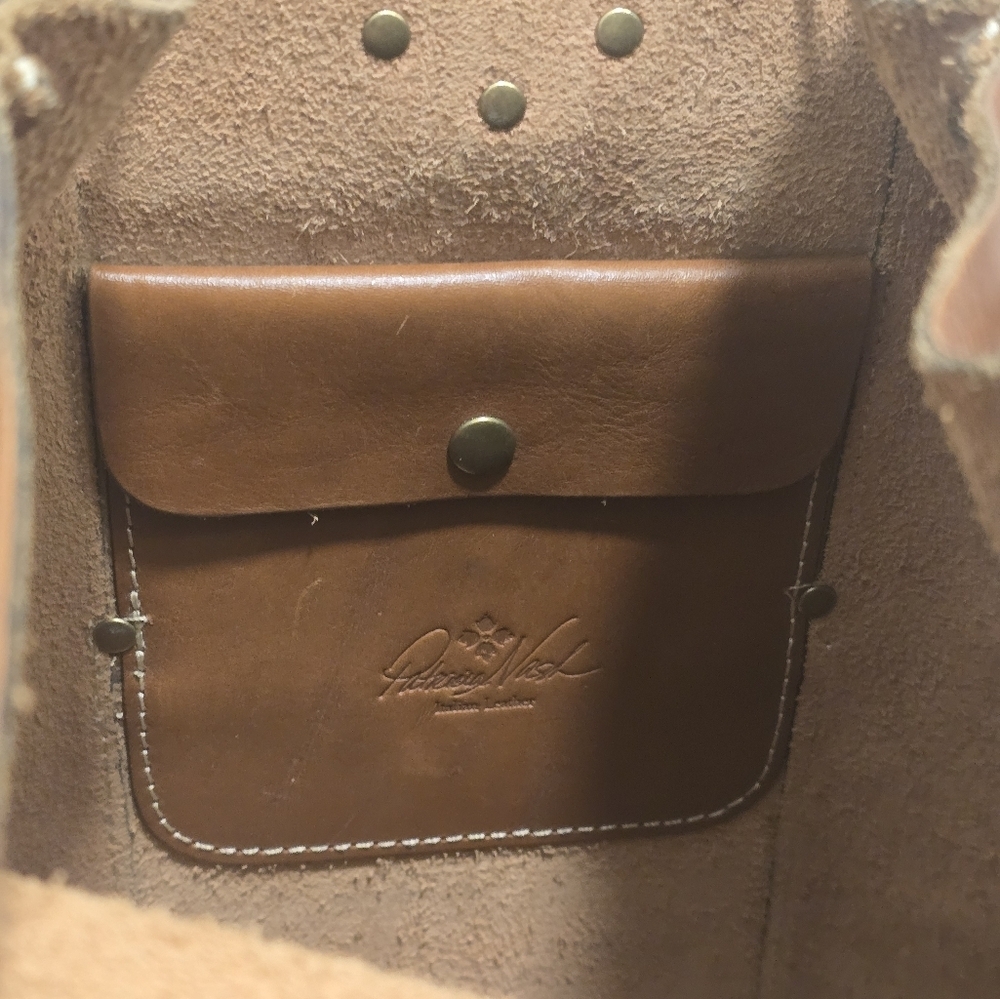 Patricia Nash Vintage Leather Backpack Tan Boho Travel Vacation Western Cottage - Picture 14 of 16